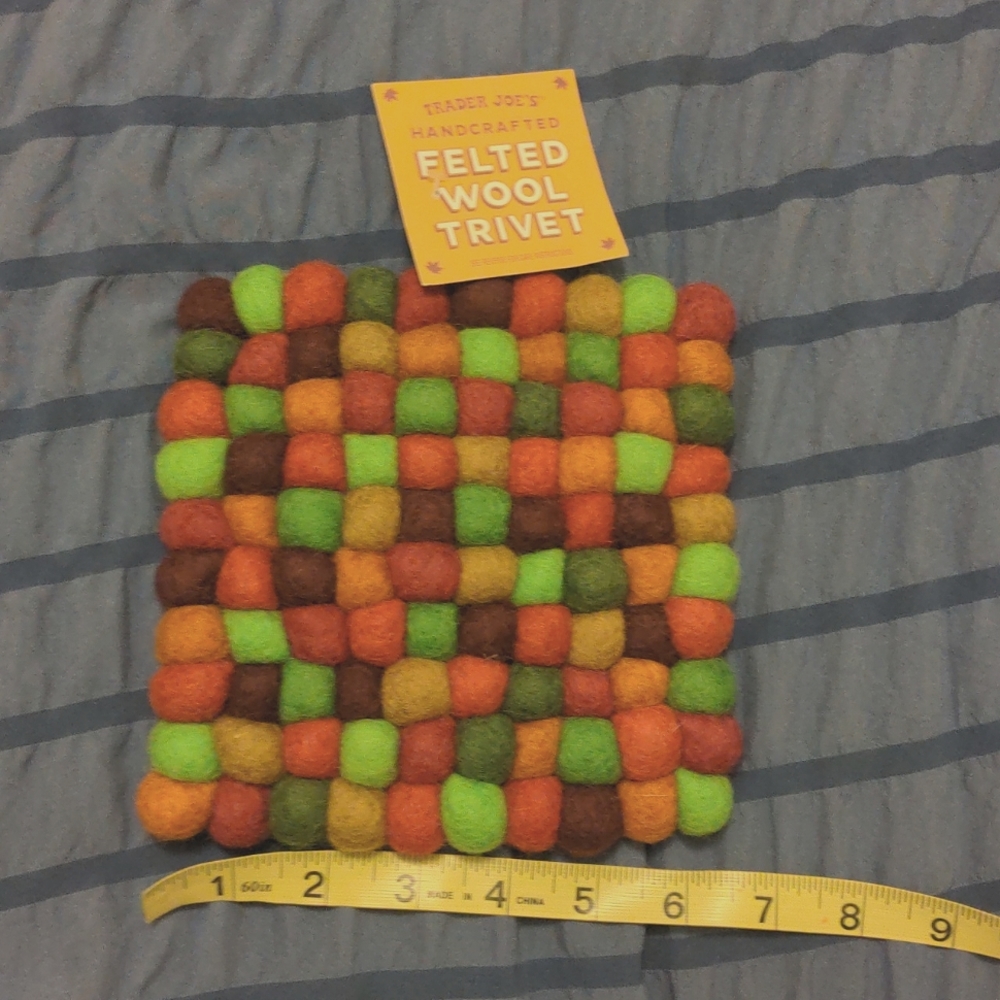 Trader Joe's Fall Felted Wool Trivet